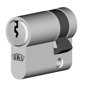 BKS Halbzylinder 8900, BL 10/80mm, vs., ms matt vern.