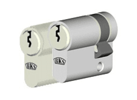 BKS Halbzylinder 8900, BL 10/40mm, gl., 61977, ms matt vern.