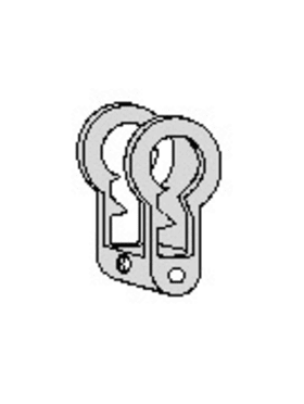 ZT-Buntbart-Einsatz, Buntbart,Schweif.1, B 9080, für Einsteckschloss, Metall