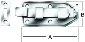 VORMANN TÜRSCHLOSSRIEGEL 100X50 GEKRÖPFT VZ 000106100Z