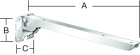 KLAPPTRÄGER 185X60X47 MM VZ 000143 200Z VE=2 ST.