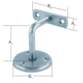 VORMANN HANDLAUFSTÜTZE 63X65 MM WEISS 000350 001W