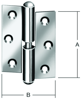 NORMENSCHARNIER GER. 50X40 MM LS. 000620 050N