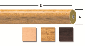 HANDLAUF EICHE NAT.LACK. 40 X 1500 MM 006000 150 E