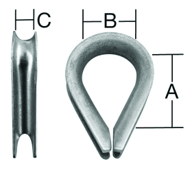 VORMANN SEILKAUSCHE EDELSTAHL F. SEIL BIS  3 MM 007900786AV