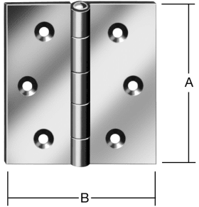 VORMANN SCHARNIER KANTIG DIN 7954 C RF 50 X 50 X 1,0 MM 010503050