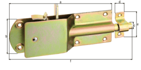 SICHERHEITS-STALLRIEGEL M.SCHLAUFE VERZ. 200X70MM 12 41 82 VE=5ST.