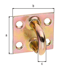ÖSE AUF PLATTE VERZ. 37X37 MM 34 85 02 (VE=25 ST.)