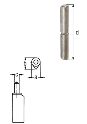 GAH ANSCHWEISSROLLE ZWEITLG. 180X25X14MM STAHL ROH 41491 7