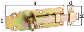 SCHLOSSRIEGEL M.SCHLAUFE GERADE EDELSTAHL 100 MM 11 69 27