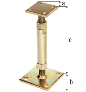 PFOSTENTRÄGER HÖHENVERSTELLB. 150-190 MM GALV.GELB VZ.  21 23 91