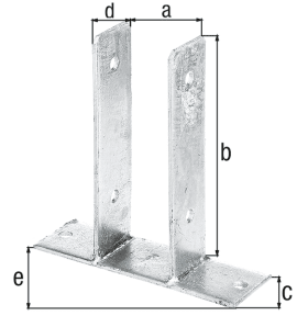 U-PFOSTENLASCHE 21-345/K 3 ZUM AUFDÜBELN 101 21 28 10