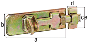 SH-SCHLOSSRIEGEL TYP 156 M.HÄNG.SCHLAUFE 140 MM 3270 02 EDELSTAHL