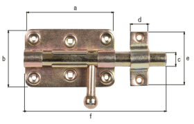 BOLZENRIEGEL 268/140 MM EDELSTAHL 32 70 19