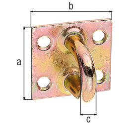 ÖSE AUF PLATTE 50X50 MM GELB CHROMAT. 34 85 19
