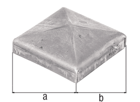PFOSTENKAPPE FLACH EISENBLANK 100X100MM 2329 41 8038