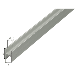 H-PROFIL 9,1X12 MM LM=2 M 47 49 11 