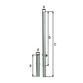 GAH SK-ABSPERRPFOSTEN PASSAU HERAUSNEH. 70 X 70 MM DREIKANTVER. EINBET.781576