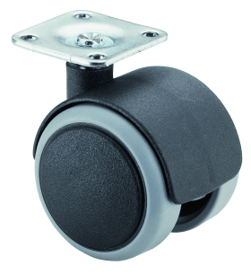 KUNSTSTOFFDOPPELROLLE F76.040.PL M.PLATTE WEICHE LAUFFLÄCHE