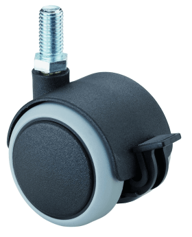 KUNSTSTOFFDOPPELROLLE F86.050.G10 M.STIFT M.FESTST. WEICHE LAUFFL.