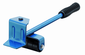 LIFTER STAHL PULVERBESCH. M. 4 KUNSTSTOFFROLLEN 150 KG TRAGKRAFT