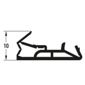 HAUSTÜRDICHTUNG DS185A SILIKON RUSTIKALBRAUN BUND=50 MTR.