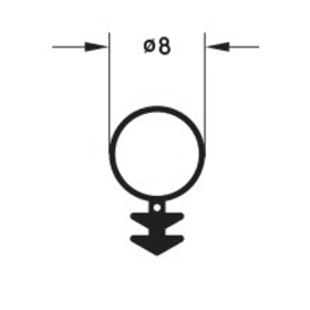 SILIKONDICHTUNG DS 9609 SCHWARZ VE=100 MTR.