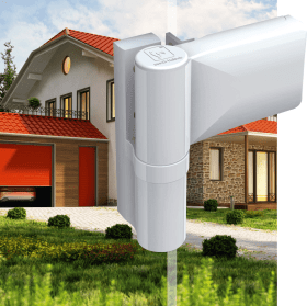 Dr. Hahn Aufschraubband KT-N 6R P470,zweiteilig,15-20,RAL 8077/schwarz,Direktverschraubung,mit Aufdeckverschraubung