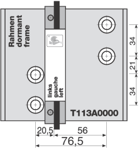 Dr. Hahn Bohrlehre Türband 4 T113A0000, Aluminium