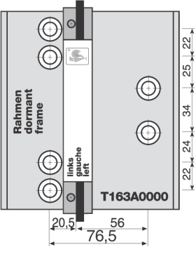 Dr. Hahn Bohrlehre Türband 4 T163A0000, Aluminium