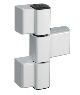 Dr. Hahn Aufschraubband Serie 60 AT M763,dreiteilig,20/78,EV1 eloxiert/schwarz,Schraubanker,mit Aufdeckverschraubung