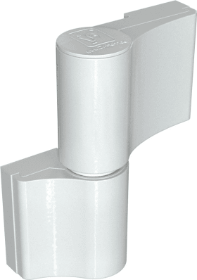 Dr. Hahn Aufschraubband Türband 4 AT M911,zweiteilig,20/86,RAL 9016/weiß,Befestigungsplatte 15mm