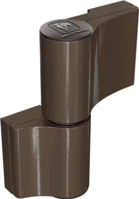 Dr. Hahn Aufschraubband Türband 4 AT M911,zweiteilig,20/86,elektrobraun matt/schwarz,Ankerschraube 58mm Stahl