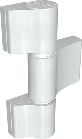Dr. Hahn Aufschraubband Türband 4 AT M955,dreiteilig,20/91,5,RAL 9016/weiß,Ankerschraube 58mm Stahl