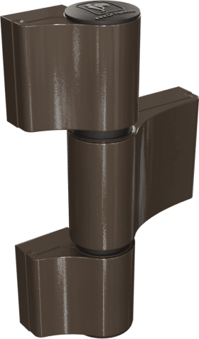 Dr. Hahn Aufschraubband Türband 4 AT M961,dreiteilig,20/86,elektrobraun matt/schwarz,Ankerschraube 58mm Stahl