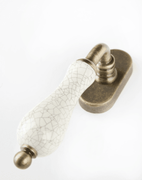 Hermat Fenstergriff APPIANO 1038.F/DK,Stand.,ov.,7/31,brün./Porz./weiß