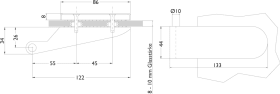 GLASTÜRBANDSET 2-TLG. VENEZIA EDELSTAHL POL.