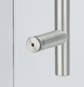 Hermat Stoßgriff-Befestigung 1.3.GL,eins.,Griffmaß 20,TS 8-12, L 40,ER matt