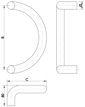 Hermat Stoßgriff 8043,BA 350x32,L 382,ER