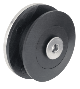 Hermat WRT-Glasbefestigung, SAN REMO, 9170/SET, z.Laufschienenbef., Aluminium eloxiert