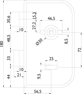 Hermat Ganzglastürschloss 6036.R/6315.P,WC/SS,8mm,DR,ER,FlüFA