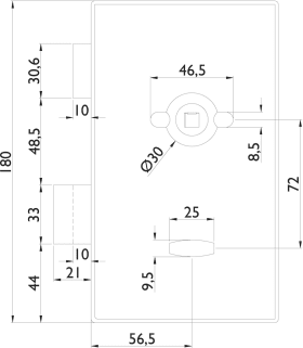 Hermat Ganzglastürschloss 6056.R/6325,WC/SS,8mm,DR,ER-Optik,FlüFA
