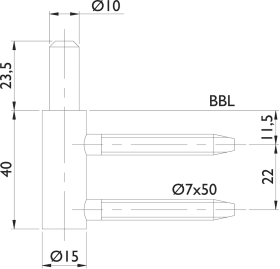 Hermat Rahmenteil 6843/WF/HOLZ,Holzzarge,Futterzarge vernickelt
