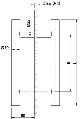 Hermat Stoßgriffpaar 8000,BA 1.400x30,L 1.600,ER