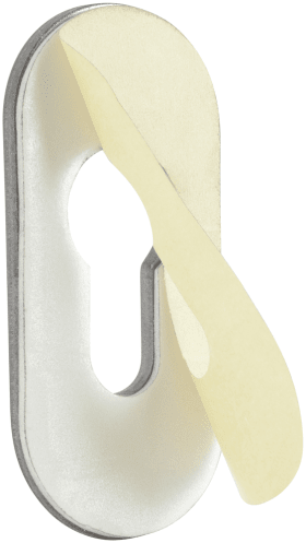 Hermat Schieberosette 2076.S/KL,oval, PZ,3mm, edelstahl