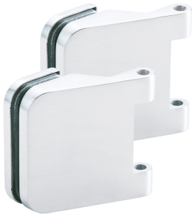 Hermat Glastürband 6325.P,3tlg,FT24,kantig,edelstahl matt