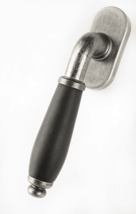 Hermat Fenstergriff LILLE 1157/DK,Stand.,ov.,7/40,eisenf.schw.