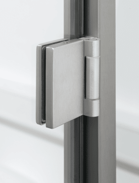 Hermat Glastürband 6335,3tlg,kantig,edelstahloptik eloxiert