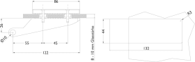 GLASTÜRBANDSET 2-TLG. ADELAIDE ALU EV1 6225-F1