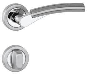 Hermat Drückergarnitur 1124.M/2031,Ros.,rd.,WC/SS,8(8),glanzchr./ma.vern.TS38-42